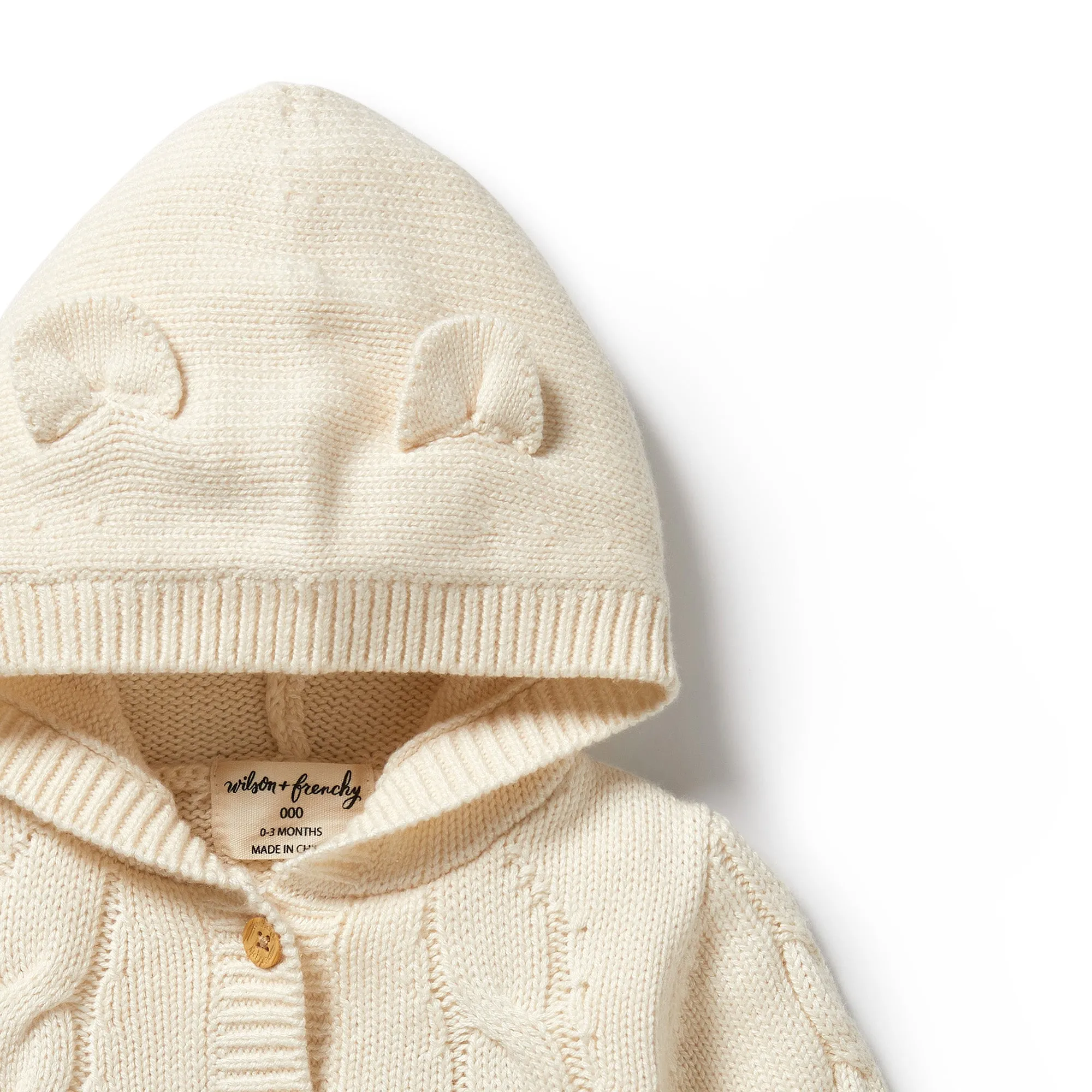 Knitted Cable Jacket | Ecru