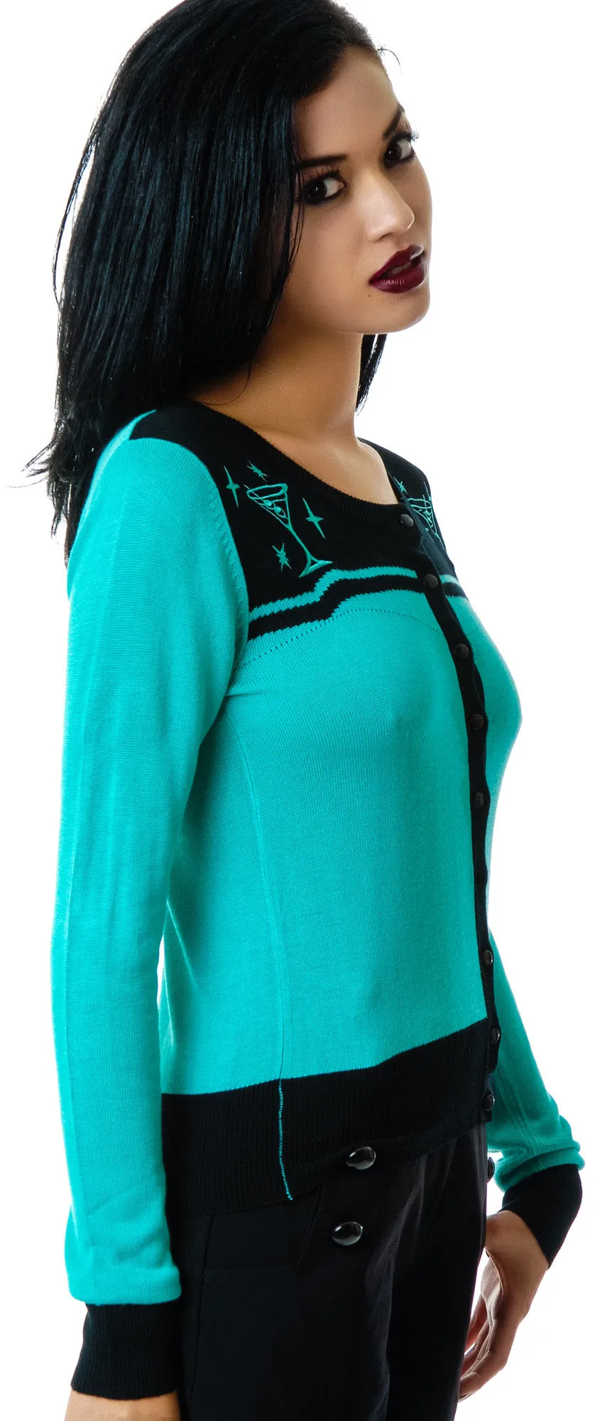 Let's Have A Dirty Martini Embroidered Cardigan