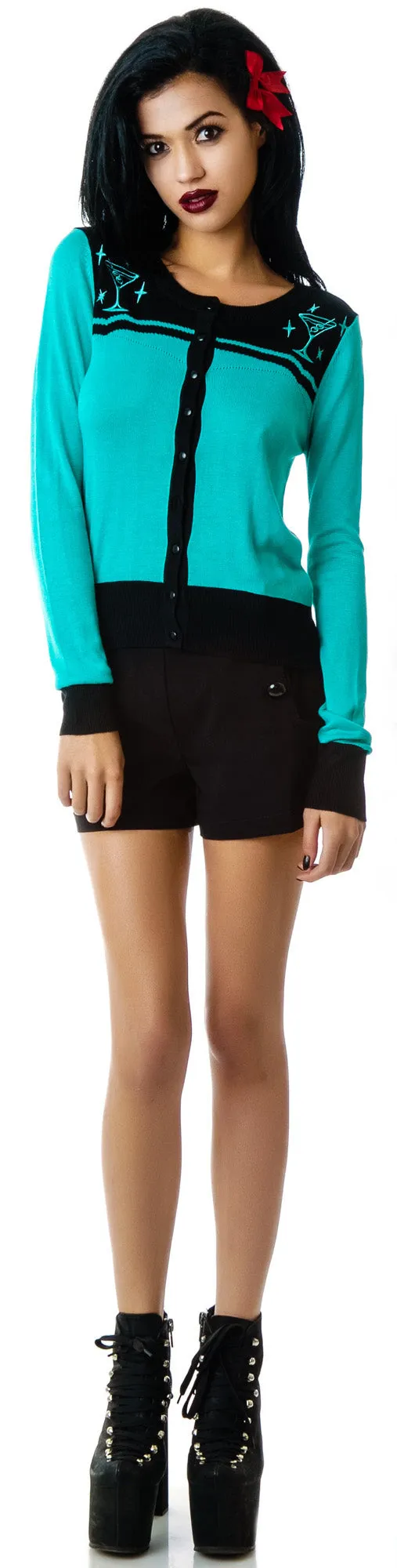 Let's Have A Dirty Martini Embroidered Cardigan
