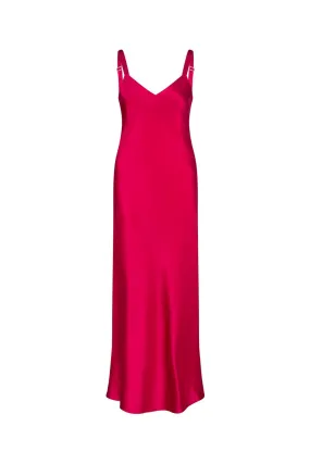 LIGHTNESS OF BEING BIAS SLIP DRESS MAGENTA