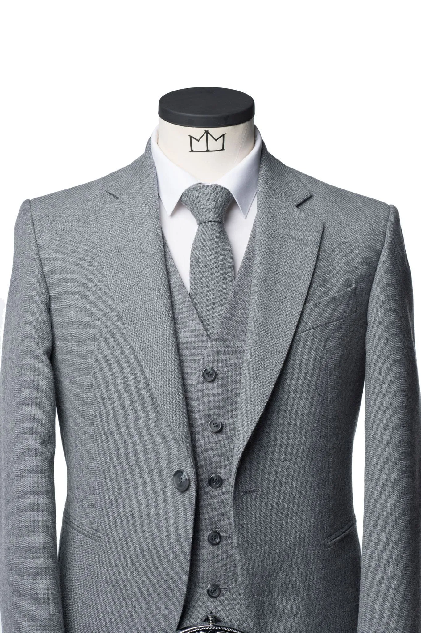 Lomond Grey Tweed Kilt Jacket and Waistcoat