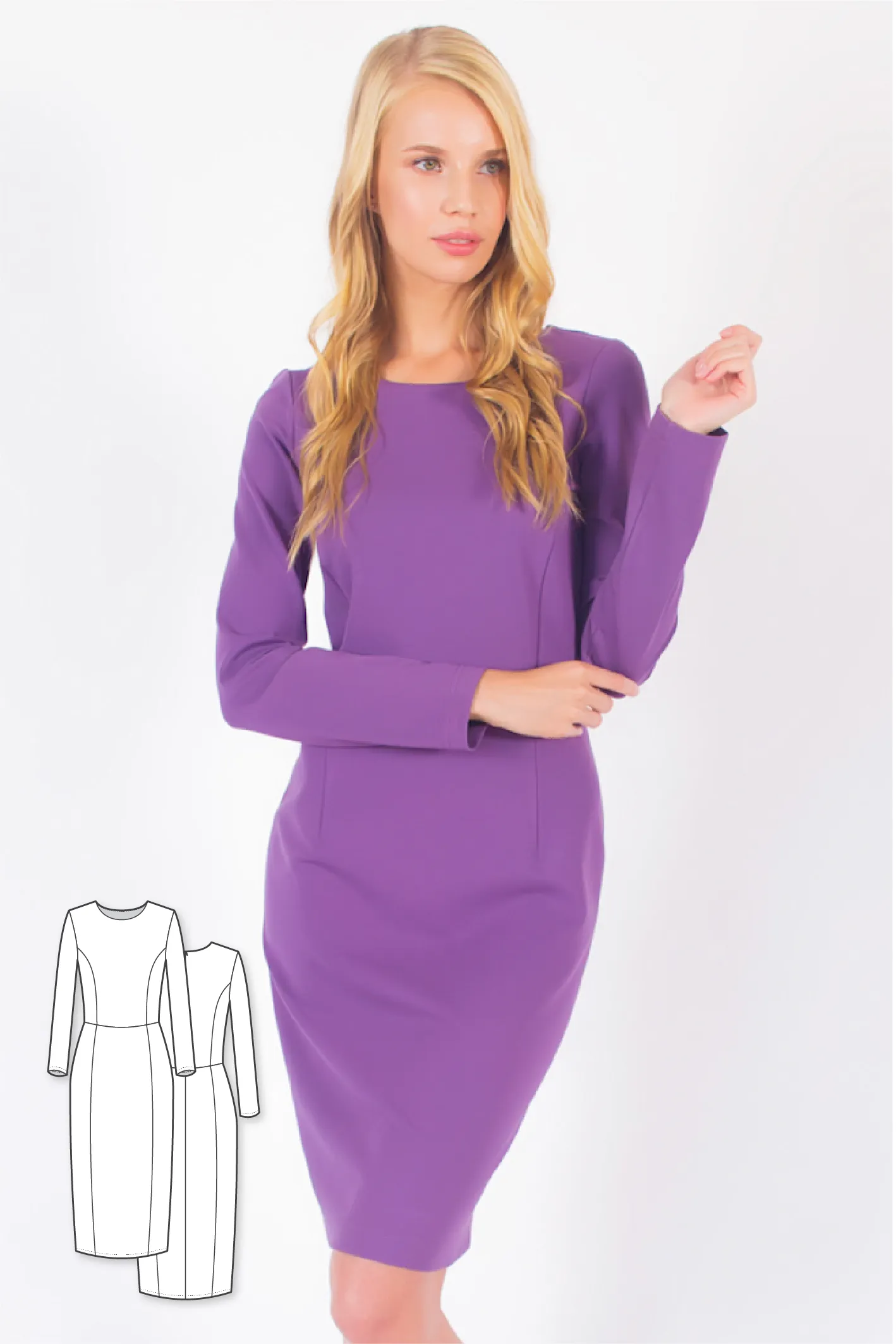 Long Sleeve Knit Dress #3107