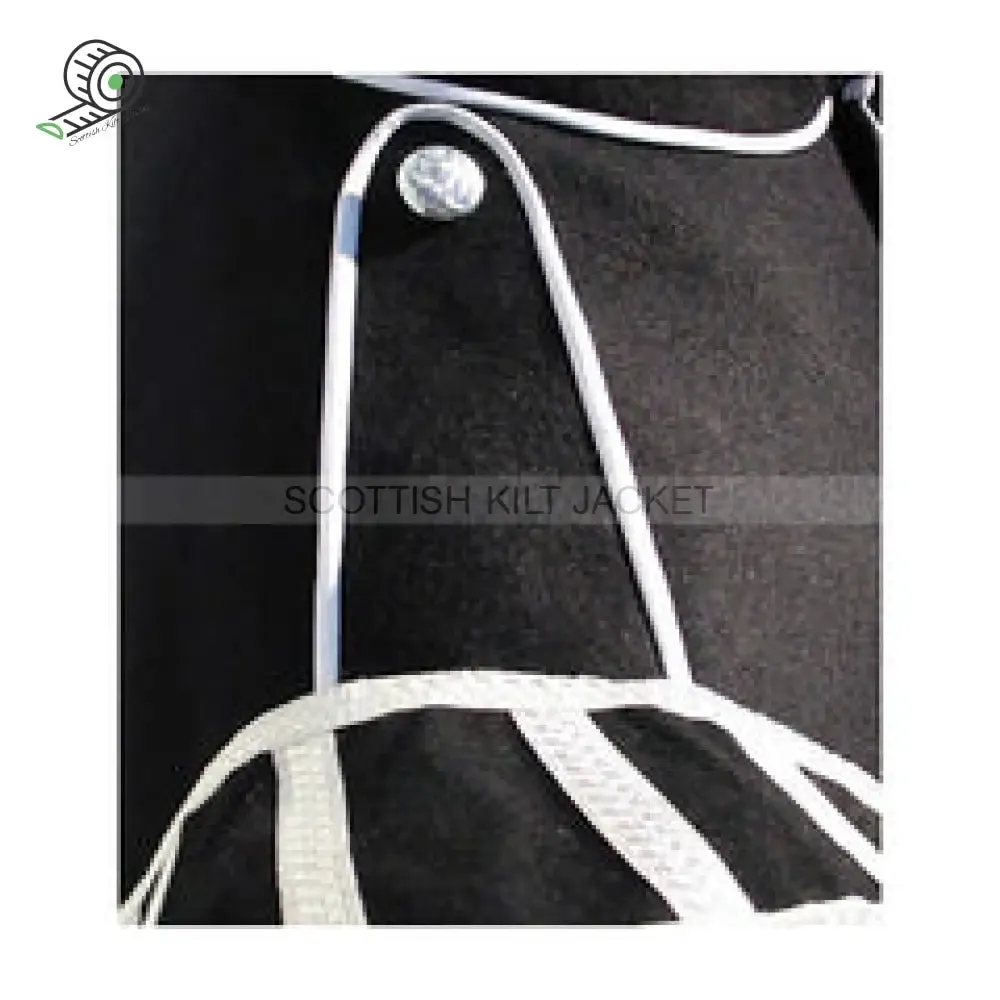 Military Pipe Band Doublet in Black Wool