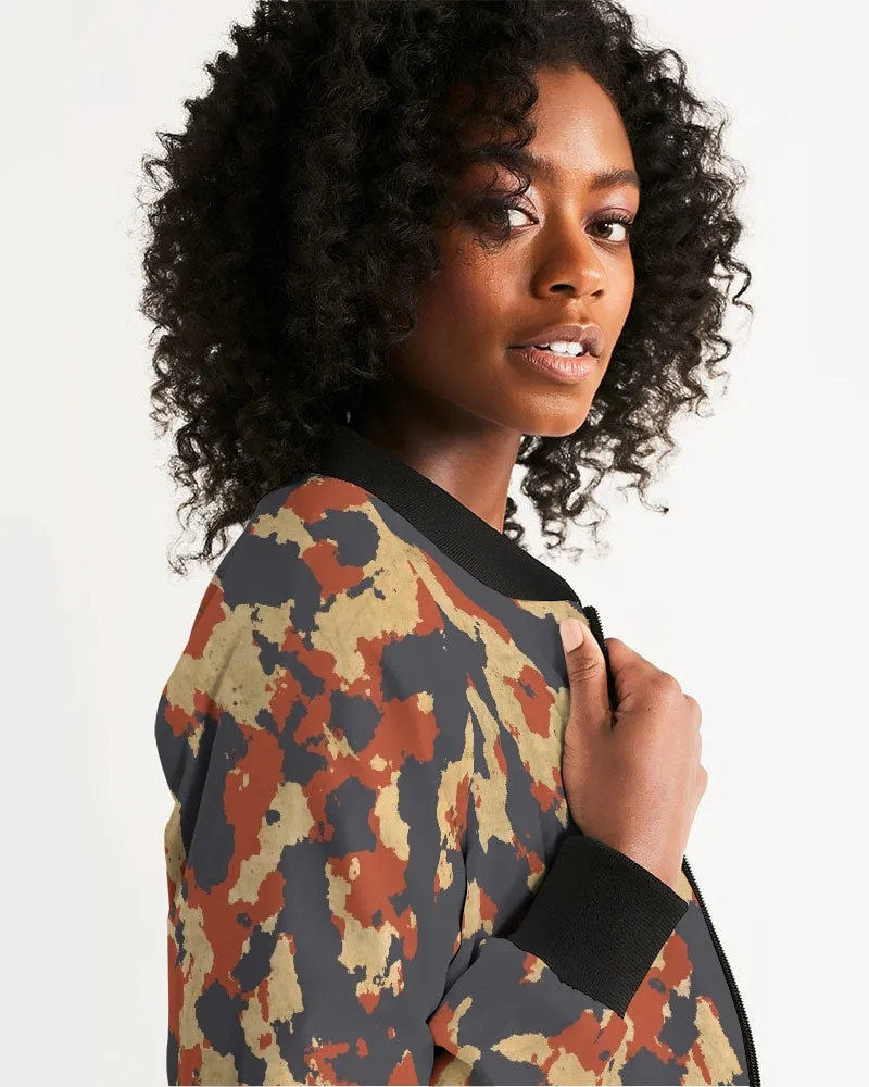 Military Red Women's Bomber Jacket