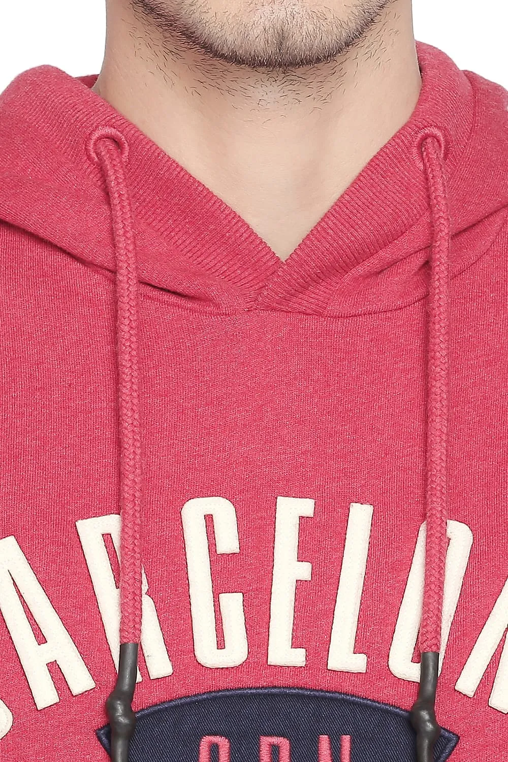 Muscle Fit Heather Hooded Pullover Knit Jacket