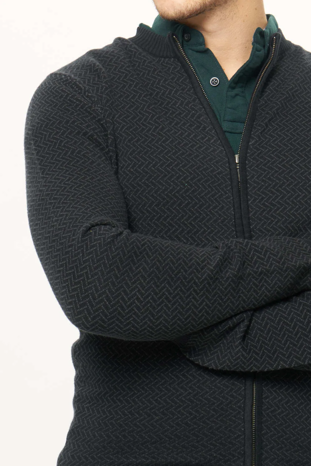 Muscle Fit High Neck Jacket