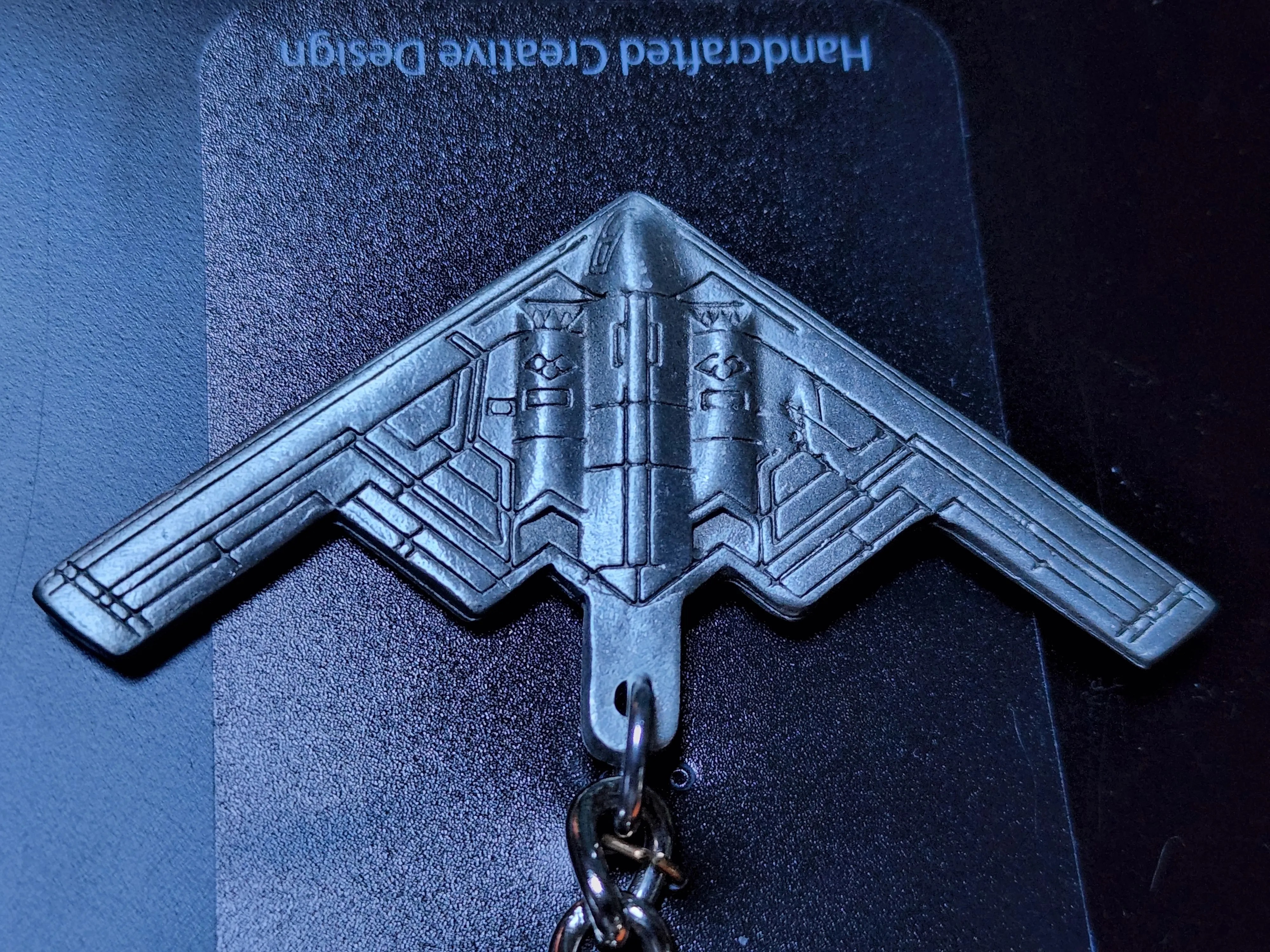 Northrop Grumman B-2 Spirit Bomber Airplane Pewter Keychain