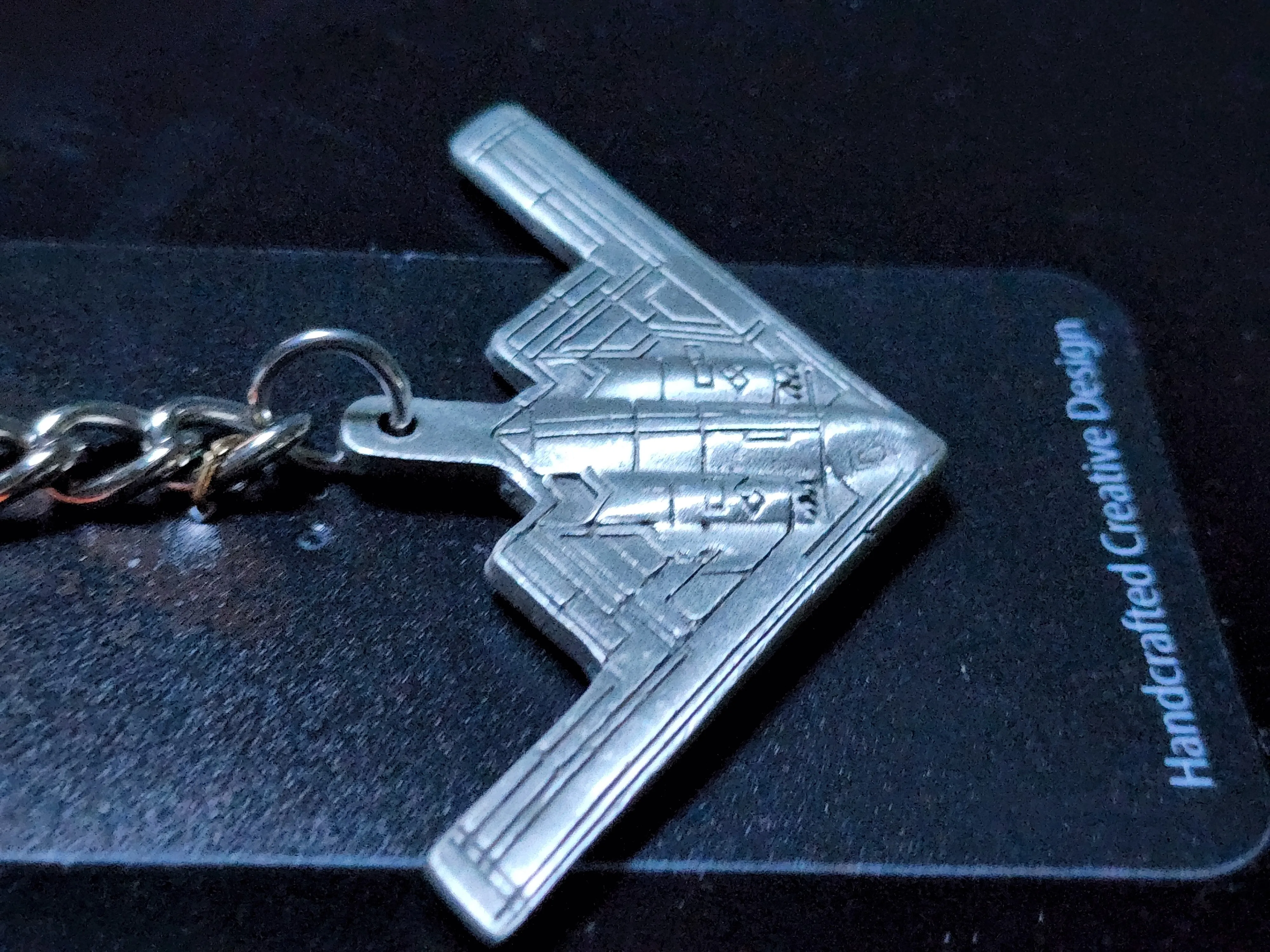 Northrop Grumman B-2 Spirit Bomber Airplane Pewter Keychain