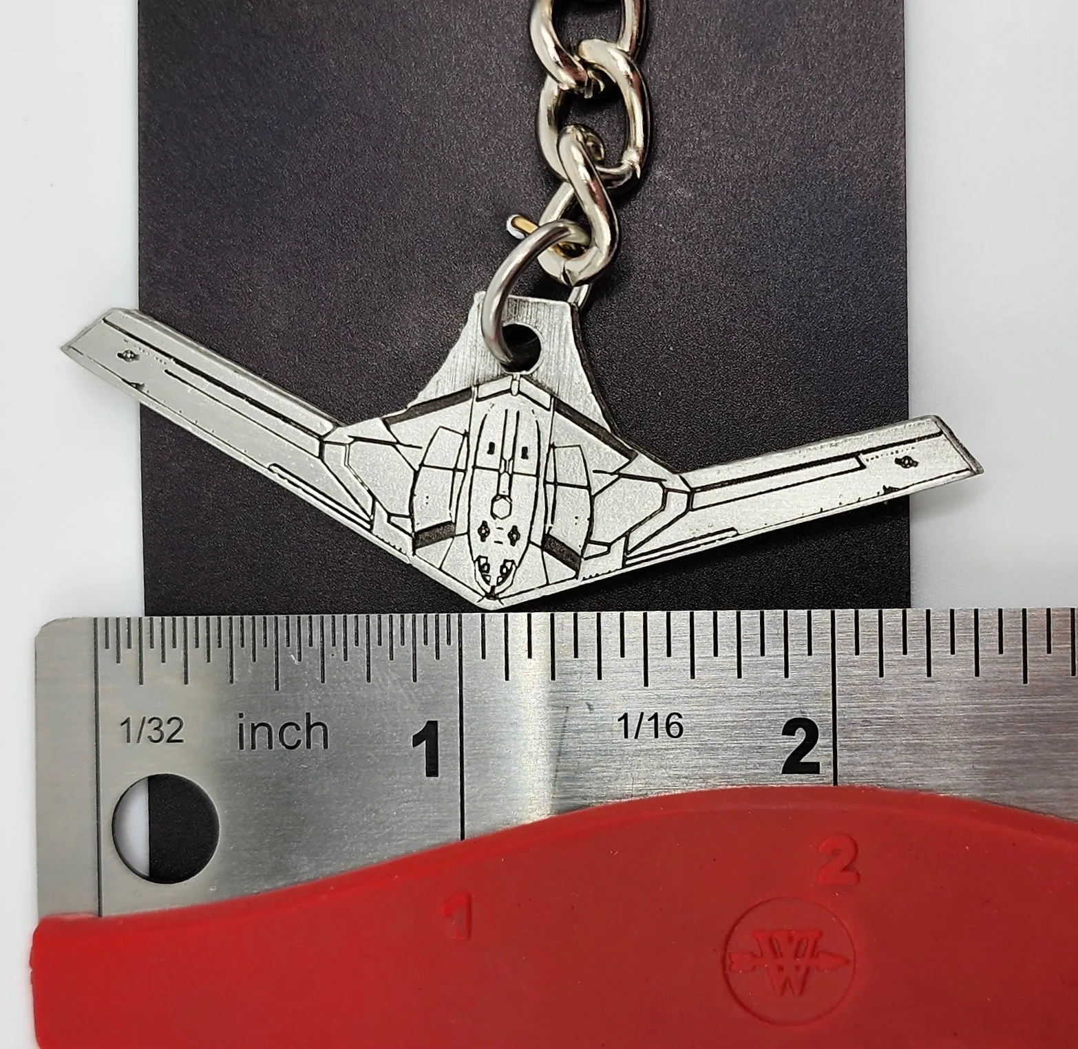 Northrop Grumman B-21 Raider Bomber Airplane Flat Pewter Keychain
