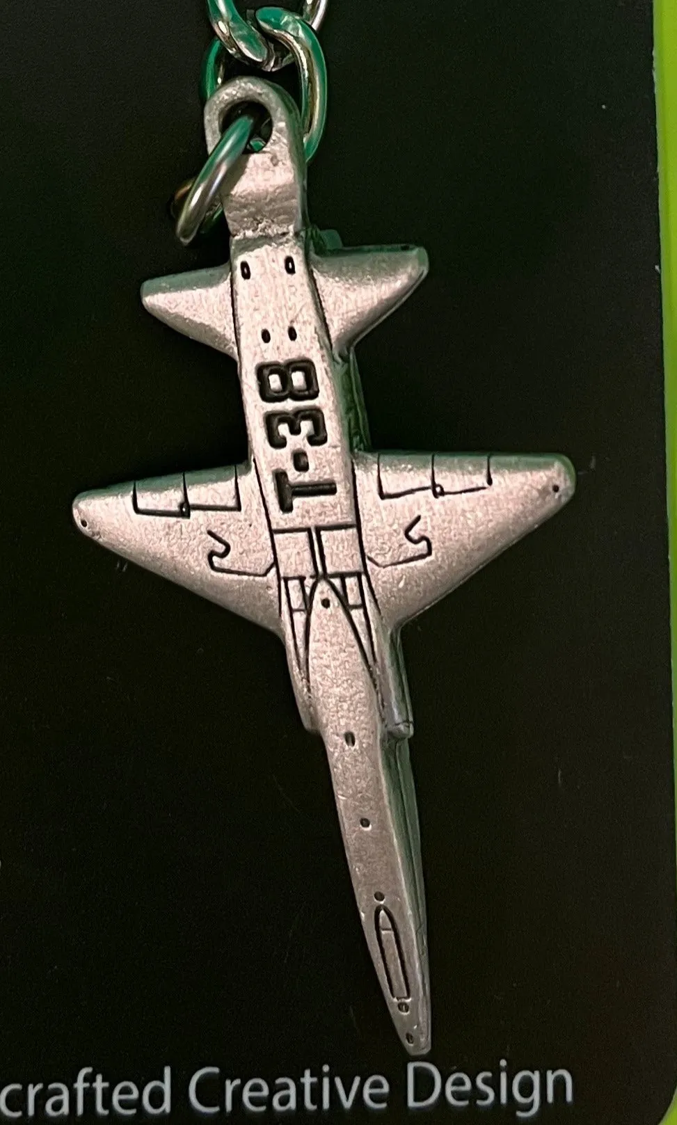 Northrop T-38 Talon Pewter Airplane Keychain