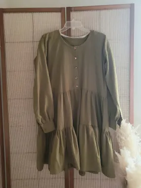 Ochre Iris Tiered Dress and Pant Set