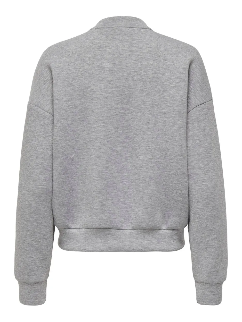 Onlnaomi L/s Bomber Box Swt - Lichtgrijs