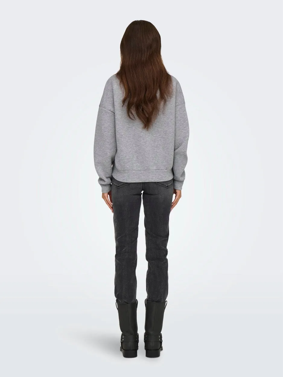 Onlnaomi L/s Bomber Box Swt - Lichtgrijs