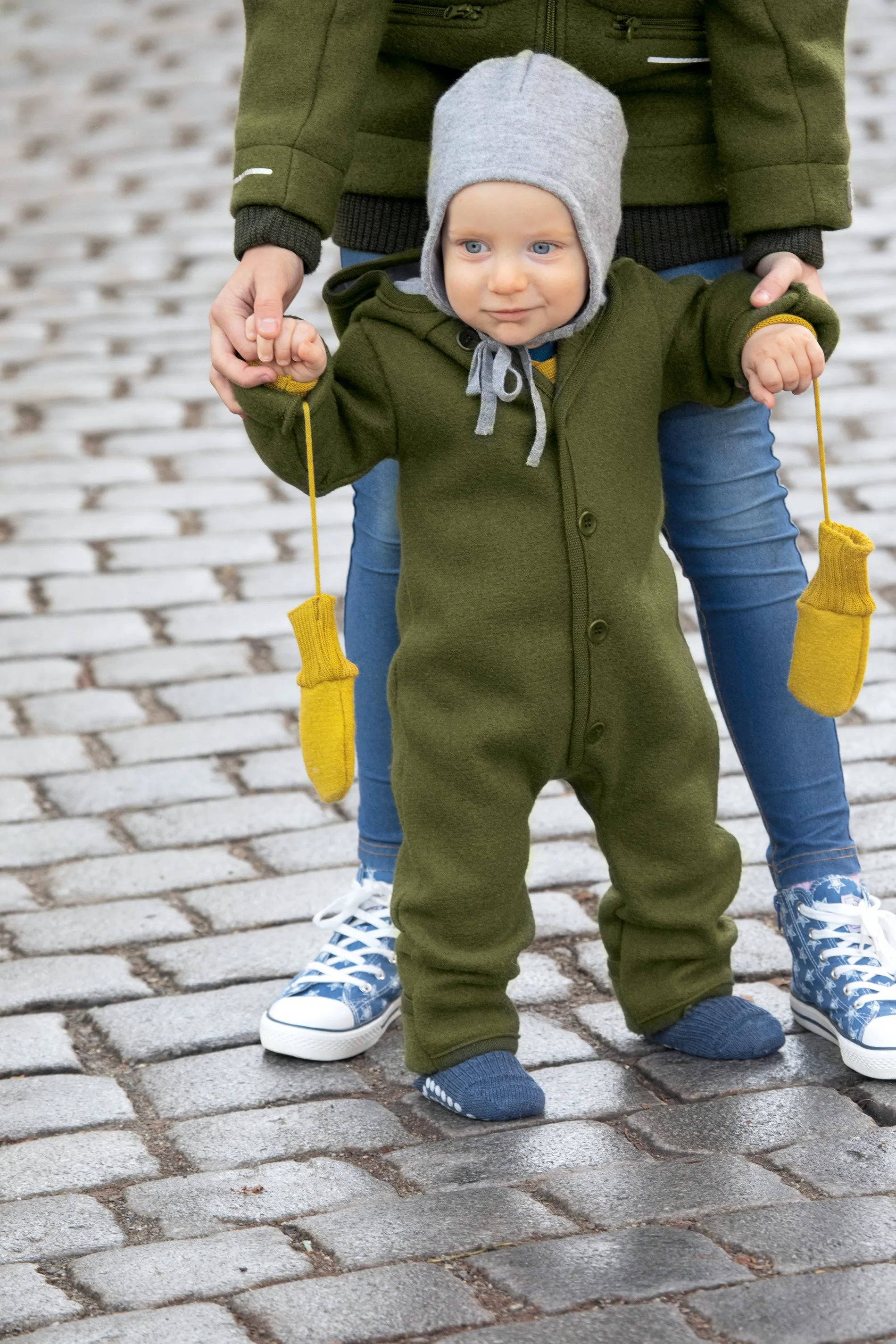 ORGANIC BOILED MERINO WOOL OVERALL - gray