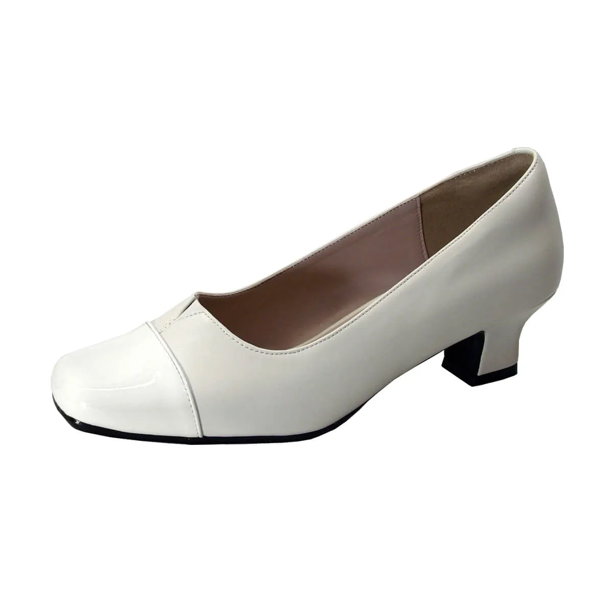 PEERAGE Leela Women's Wide Width Low Heel Leather Pumps