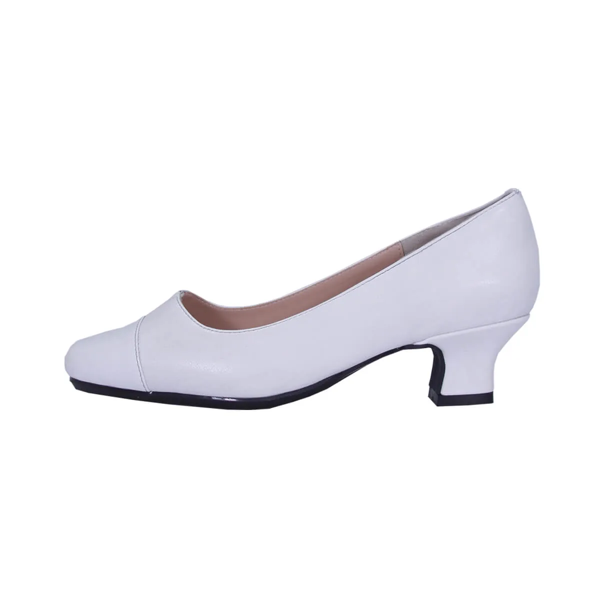 PEERAGE Leela Women's Wide Width Low Heel Leather Pumps
