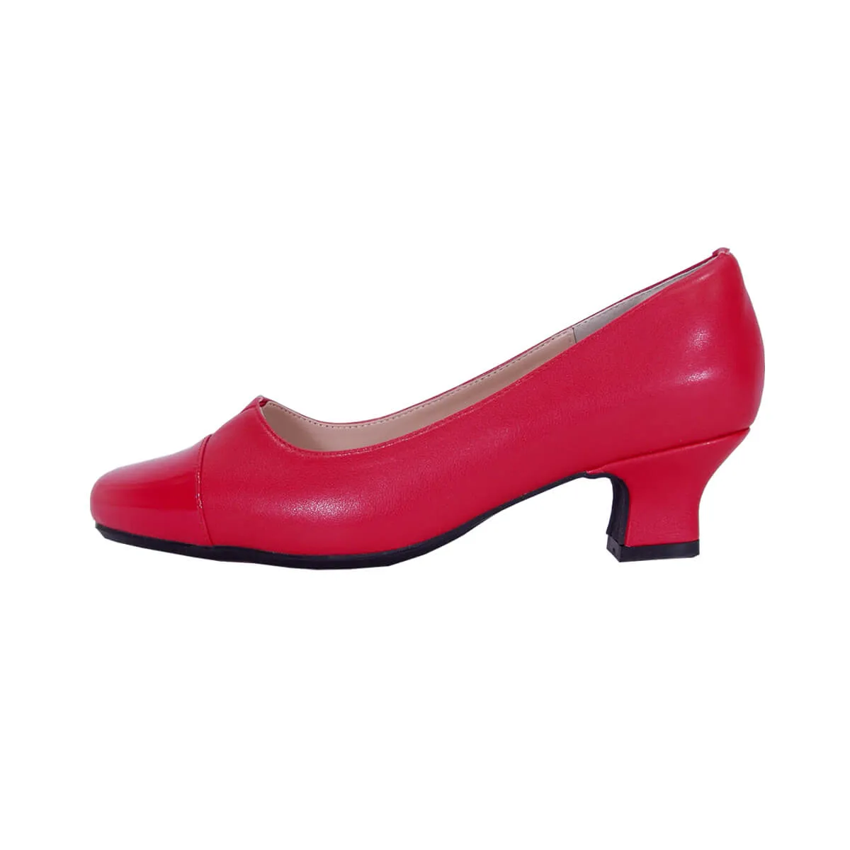 PEERAGE Leela Women's Wide Width Low Heel Leather Pumps