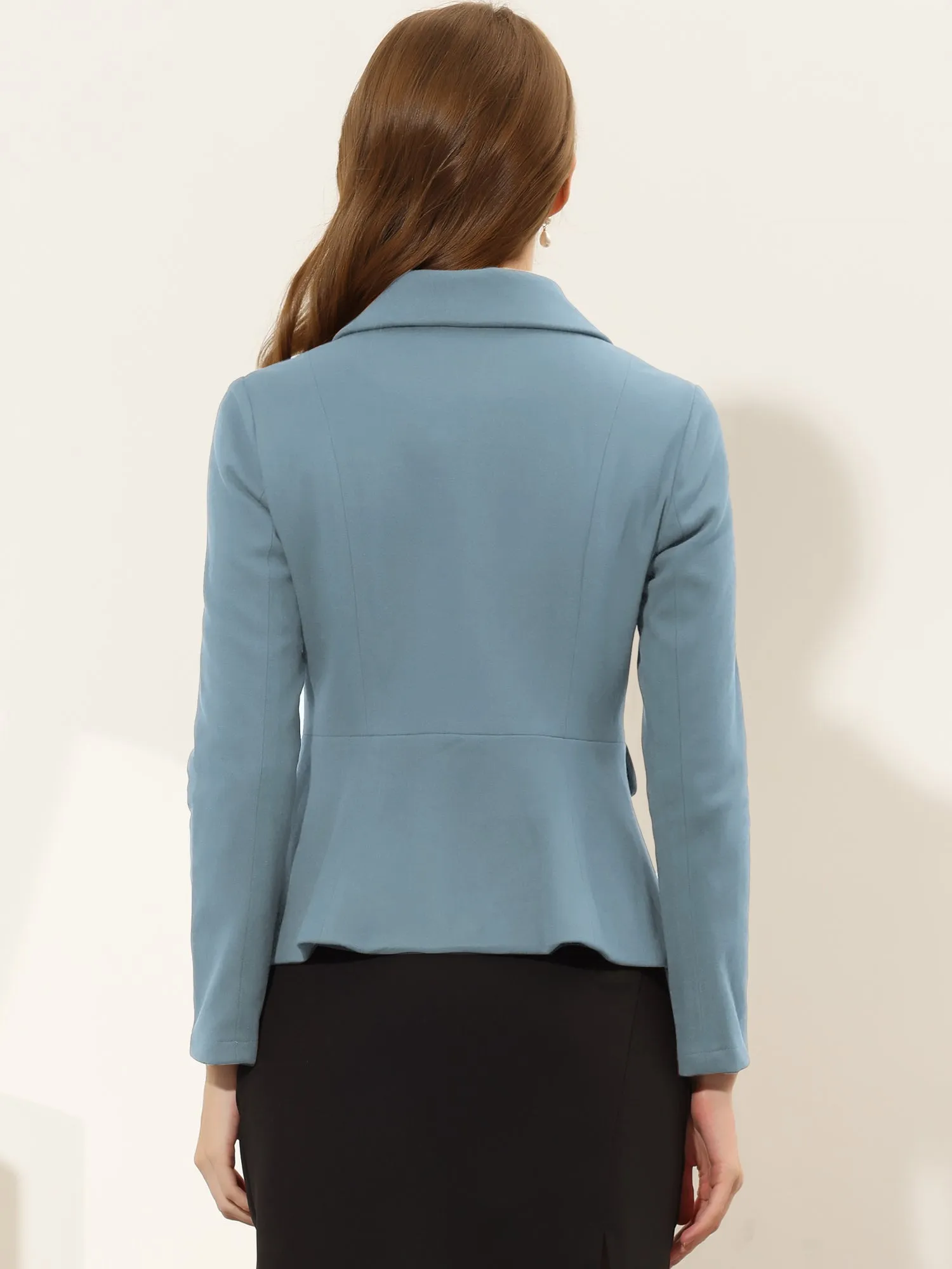 Peter Pan Collar Peacoat Double Breasted Short Coat
