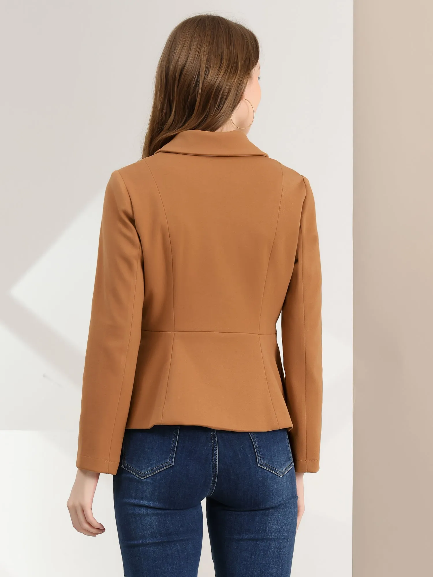 Peter Pan Collar Peacoat Double Breasted Short Coat