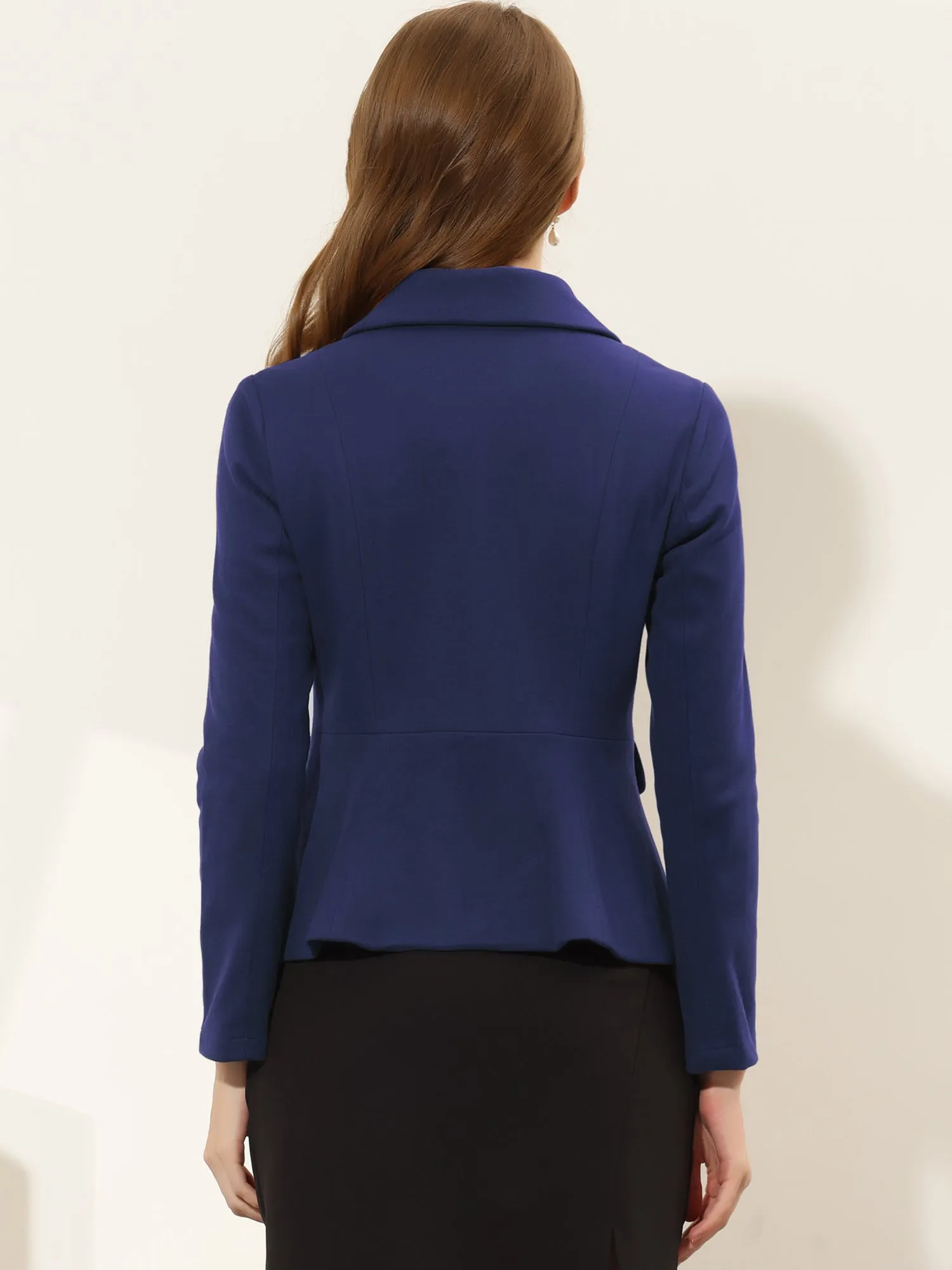 Peter Pan Collar Peacoat Double Breasted Short Coat