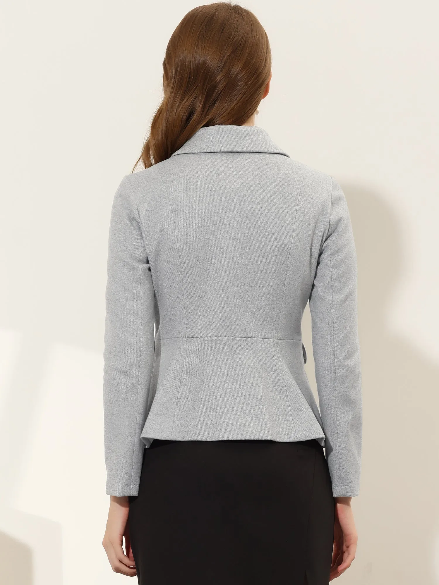 Peter Pan Collar Peacoat Double Breasted Short Coat