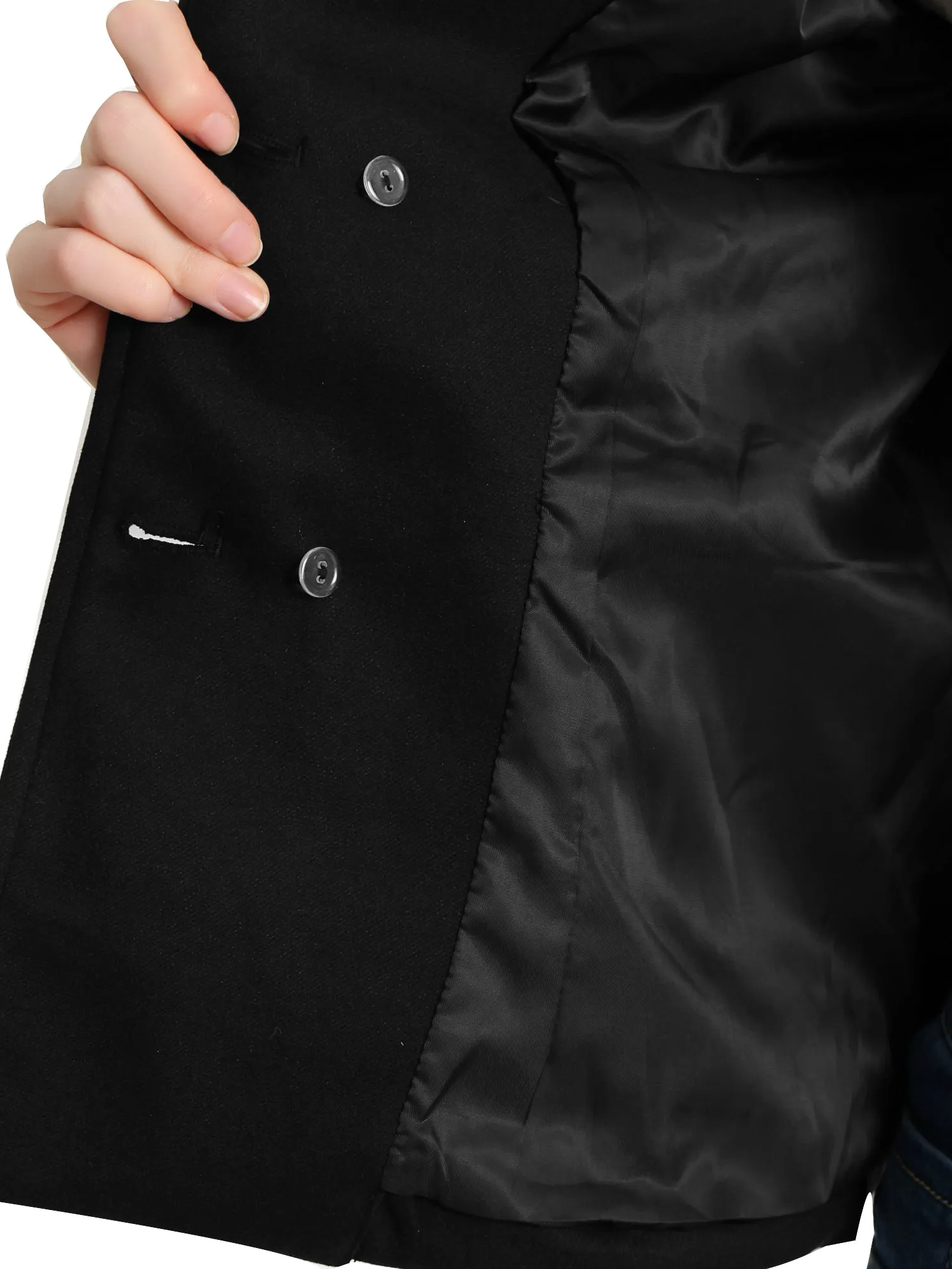 Peter Pan Collar Peacoat Double Breasted Short Coat