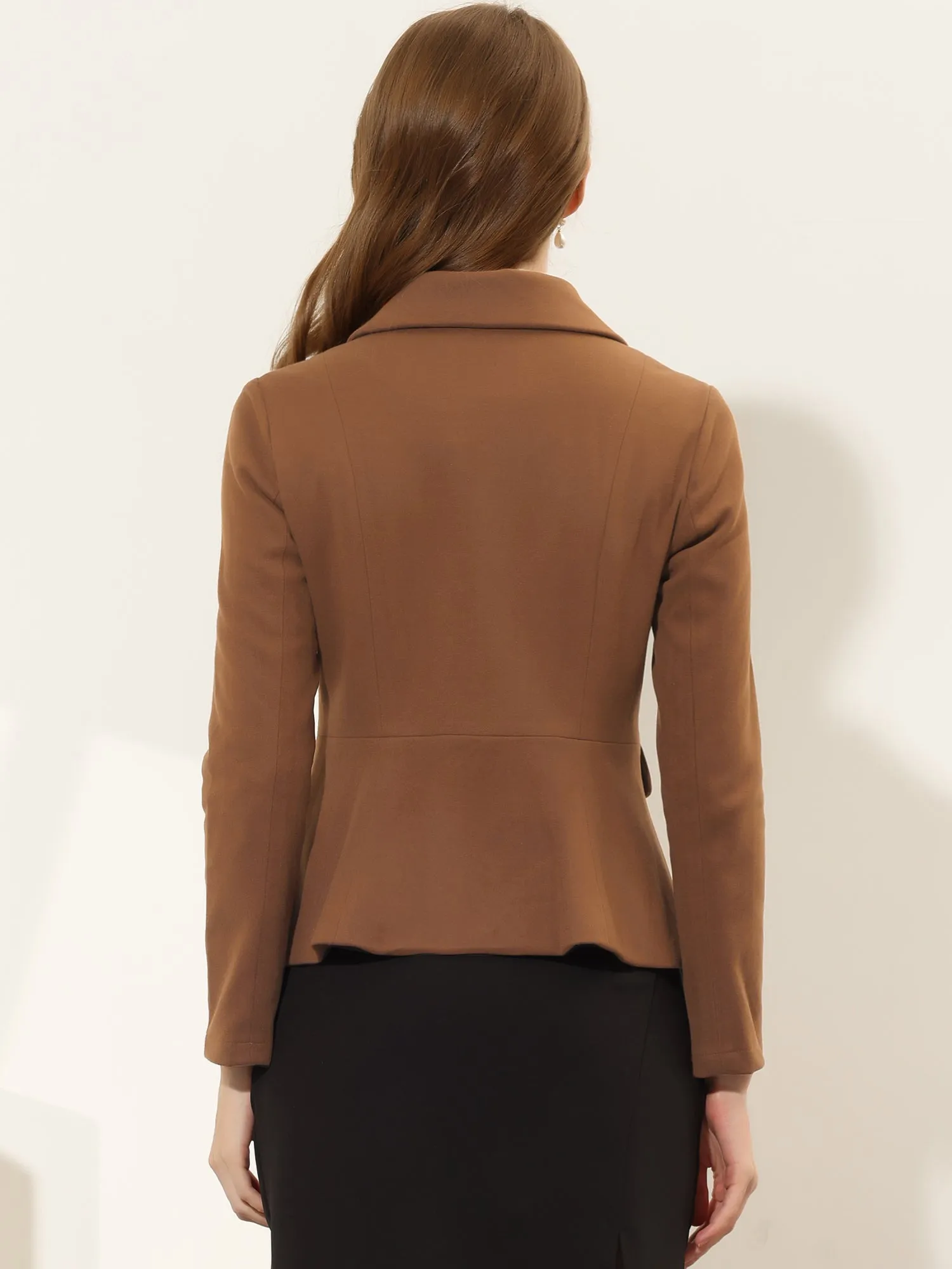 Peter Pan Collar Peacoat Double Breasted Short Coat