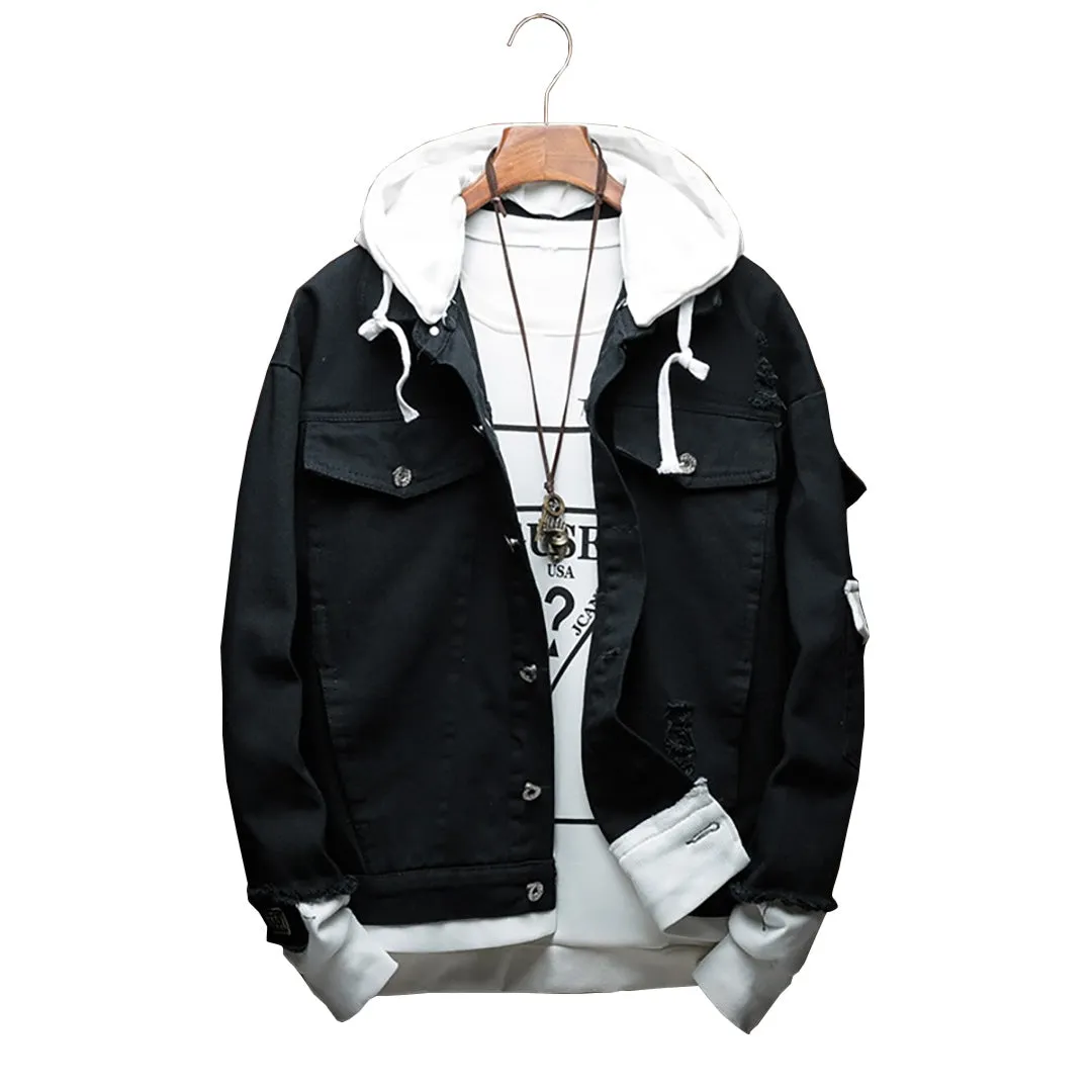 Pologize™ Hooded Denim Jacket