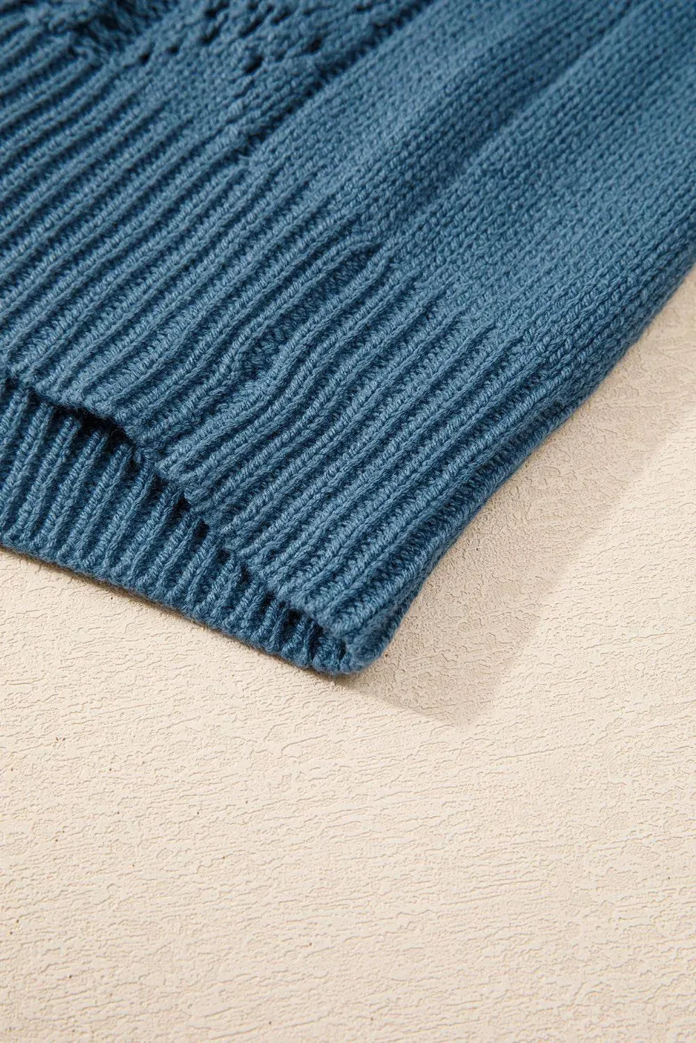 Real Teal V Neck Plus Size Cardigan