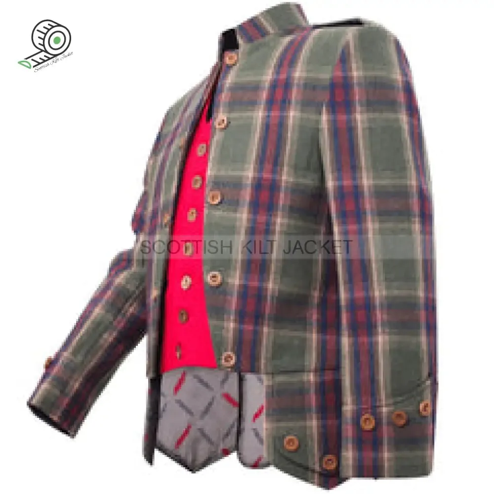 Red Waistcoat and Ettrick Tweed Sheriffmuir Jacket