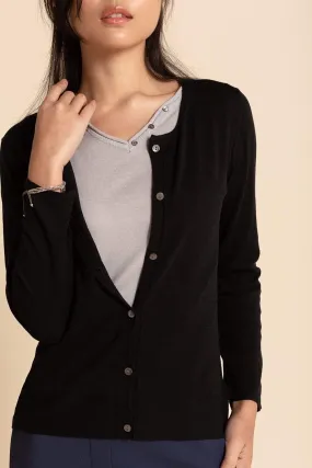Ribbed Crew Cardigan (2 colors)