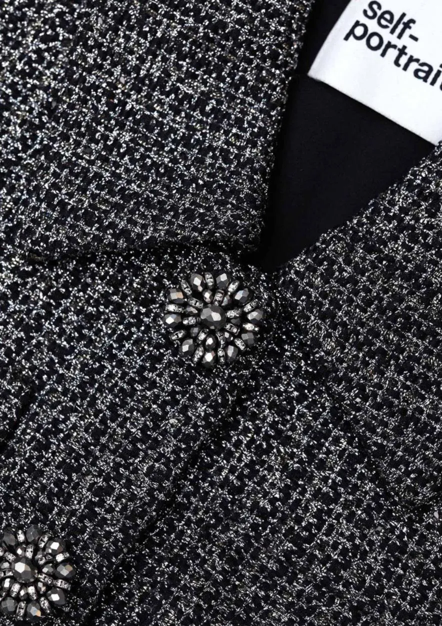 SELF-PORTRAIT - Metallic Boucle Jacket