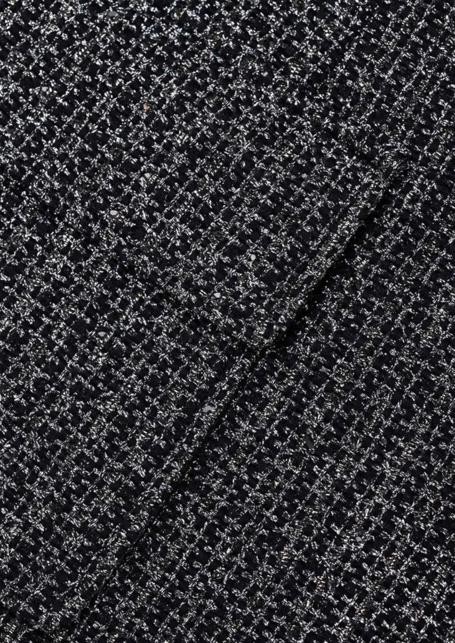 SELF-PORTRAIT - Metallic Boucle Mini Skirt