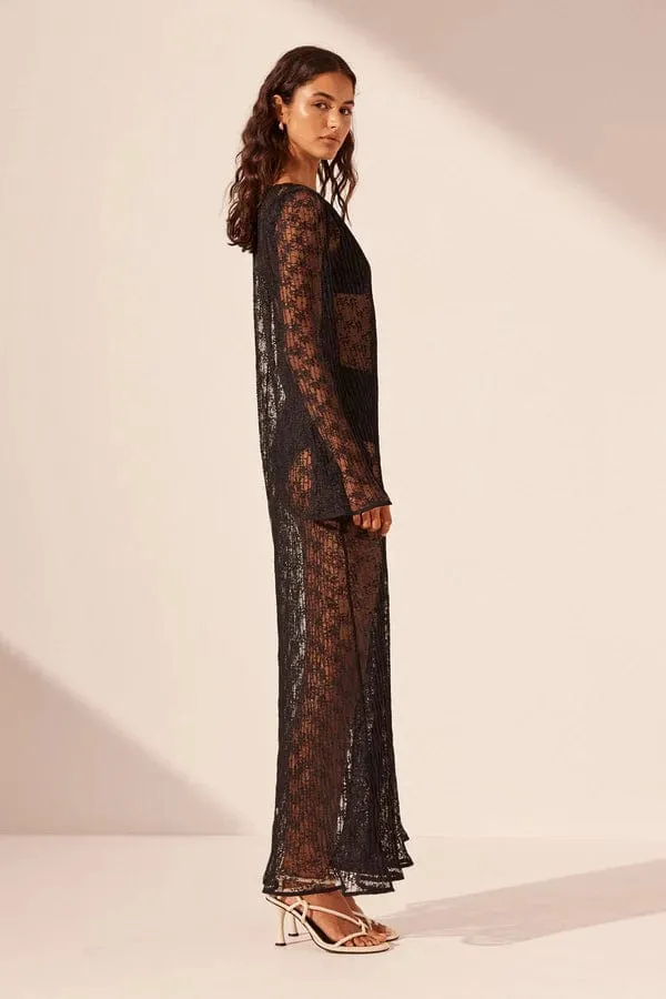 Shona Joy | Sol Lace Long Sleeve Midi Dress