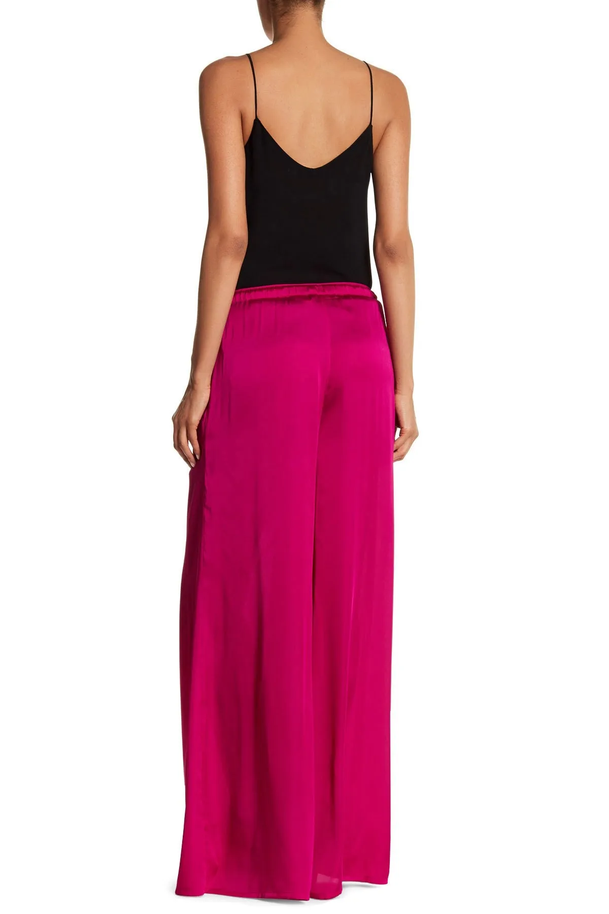 Solid Fuchsia Wide Leg Pants