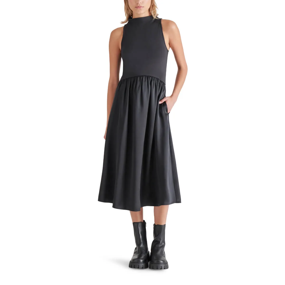 Steve Madden Aradia Mixed Media Midi Dress