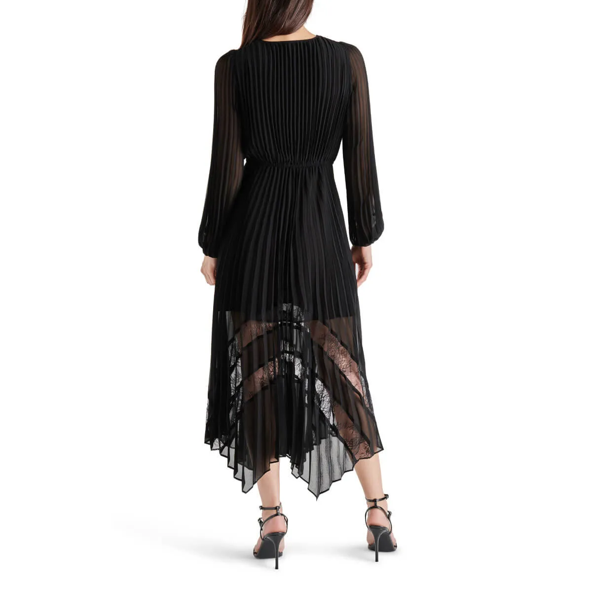 Steve Madden Ari Pleated Chiffon Midi Dress