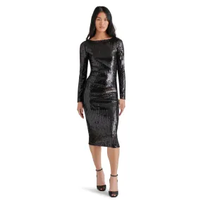 Steve Madden Ronan Sequin Long Sleeve Midi Dress