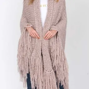 Tallulah Poncho - Taupe