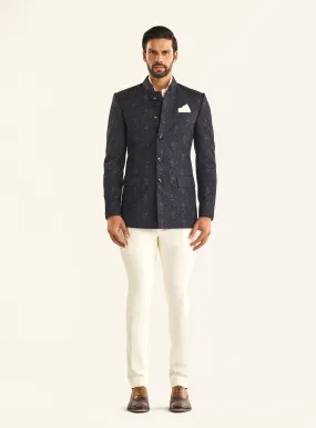 THE NOIR GLITZ BANDHGALA JACKET