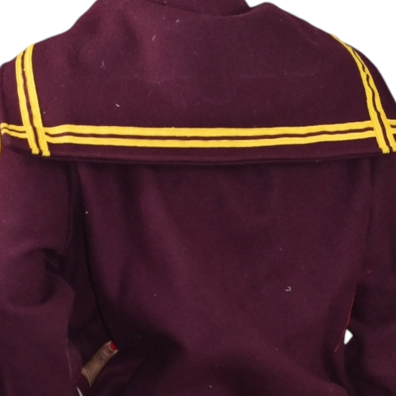 Vintage Holloway Varsity Jacket Red Tar Flap Wool Cheerleader College Letterman Bomber Trojan Embroidery Patch Size 40 Large