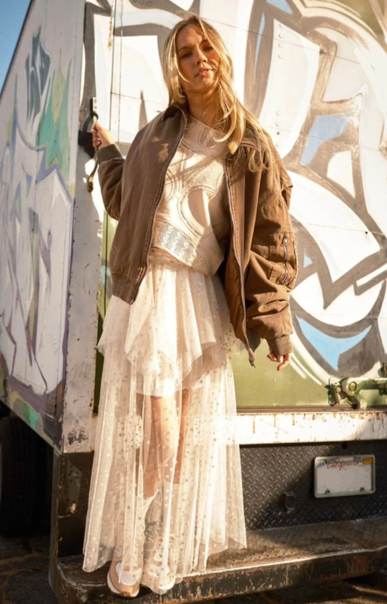 Vintage Inspired Oversized Bomber Jacket