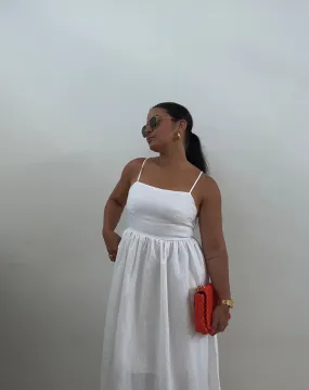 White Linen Maxi Dress
