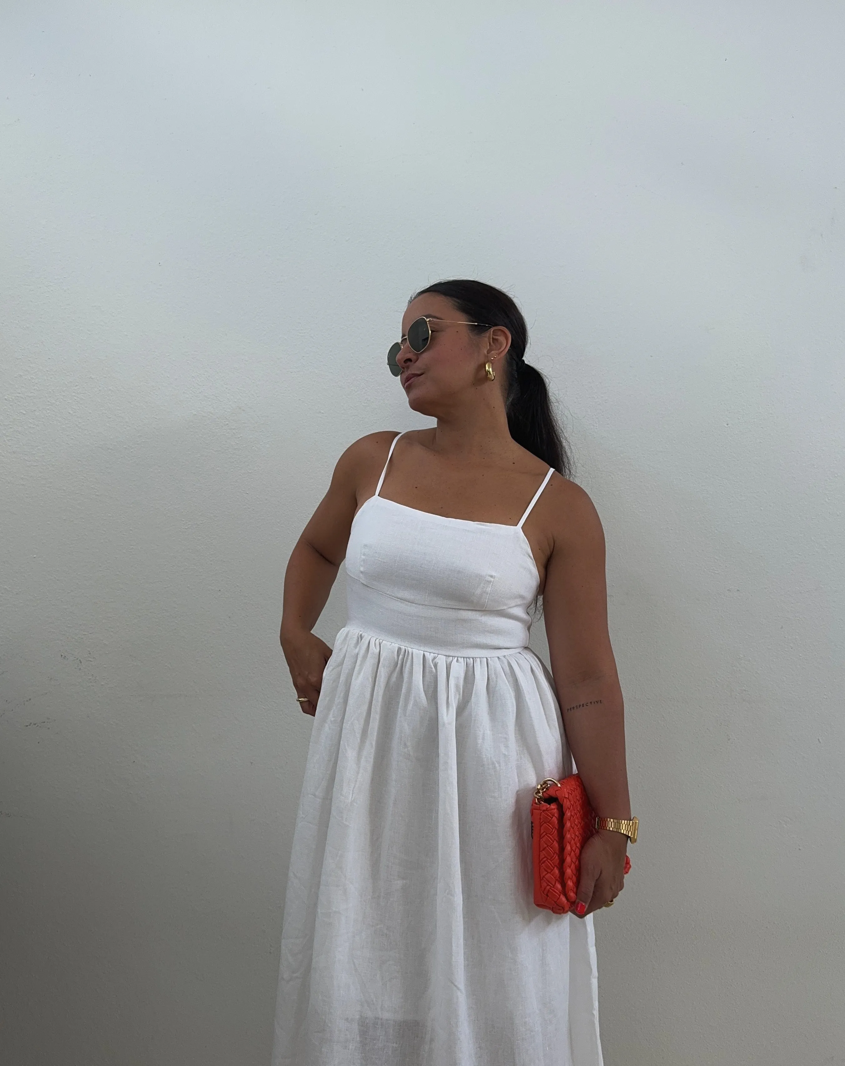 White Linen Maxi Dress