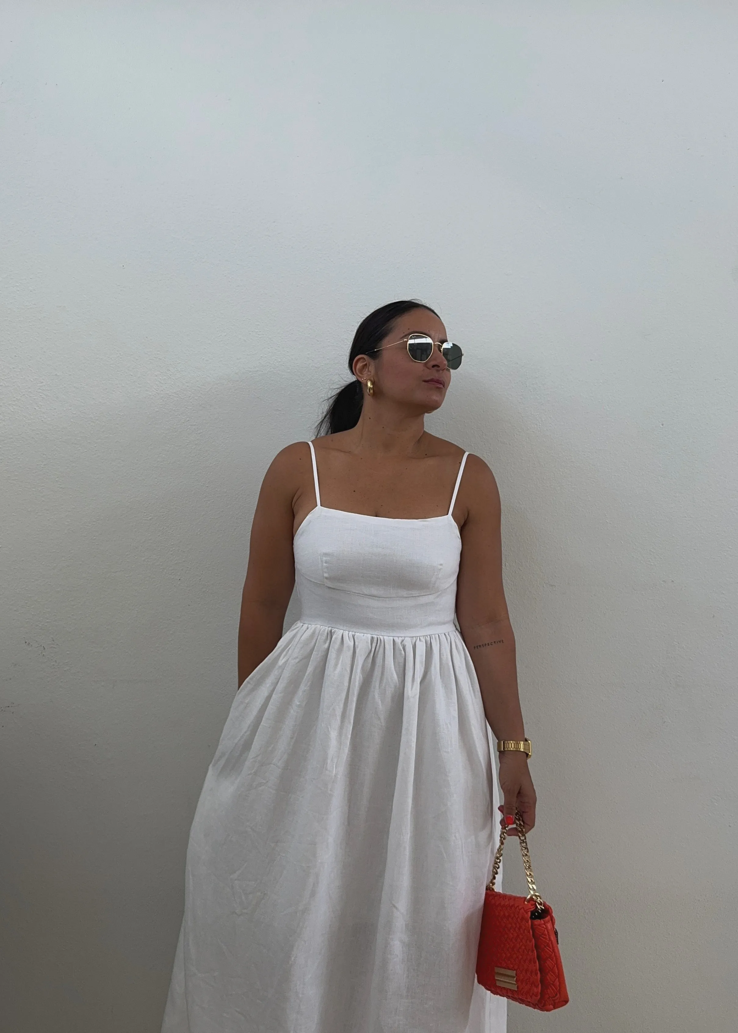 White Linen Maxi Dress