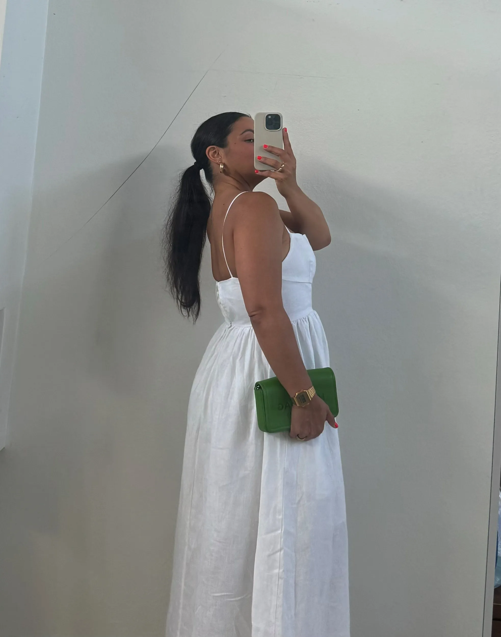 White Linen Maxi Dress