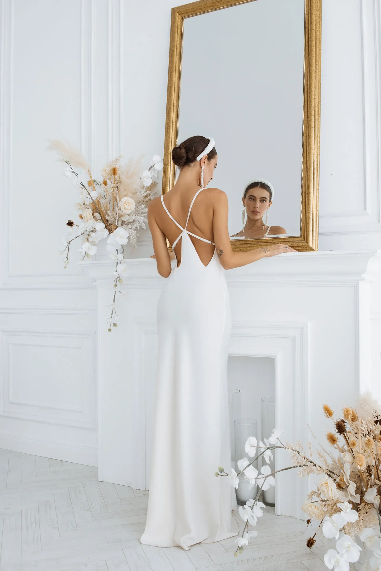 White Satin Slip Maxi Dress