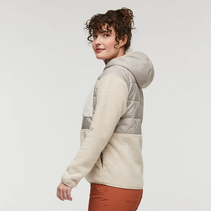 Women's Trico Hybrid Hooded Jacket - Oatmeal/Cream