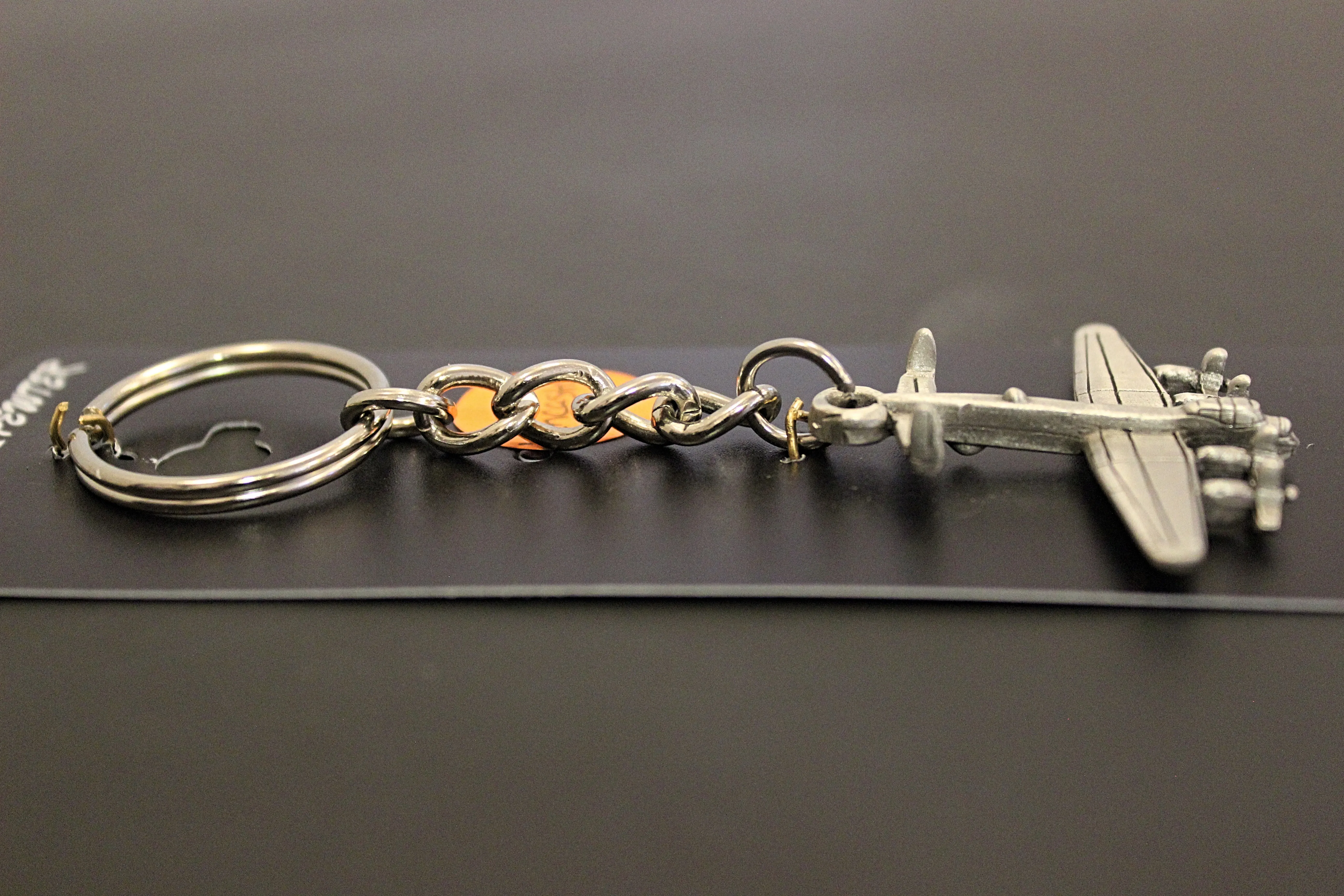 WWII Avro Lancaster British Heavy Bomber Pewter Airplane Keychain