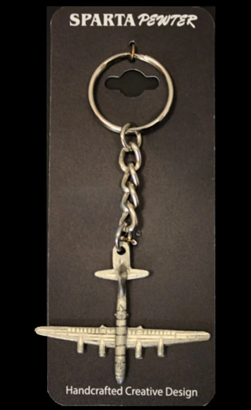 WWII Boeing B-29 Superfortress Pewter Airplane Keychain
